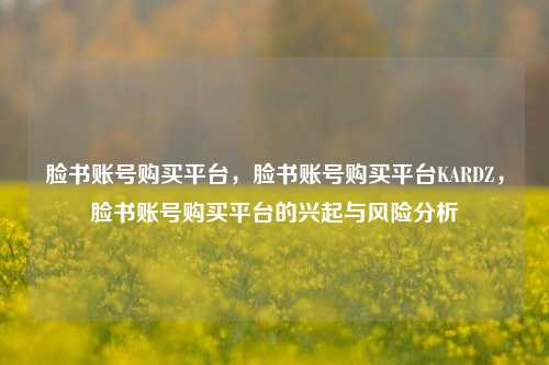 脸书账号购买平台，脸书账号购买平台KARDZ，脸书账号购买平台的兴起与风险分析