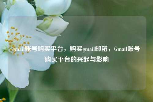gmail账号购买平台，购买gmail邮箱，Gmail账号购买平台的兴起与影响