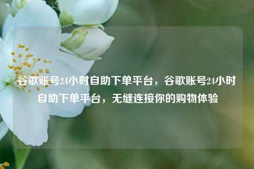 谷歌账号24小时自助下单平台，谷歌账号24小时自助下单平台，无缝连接你的购物体验